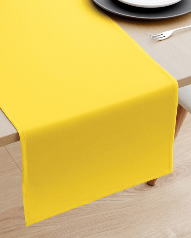 Veľkonočný behúň na stôl 100% bavlnené plátno - žltý