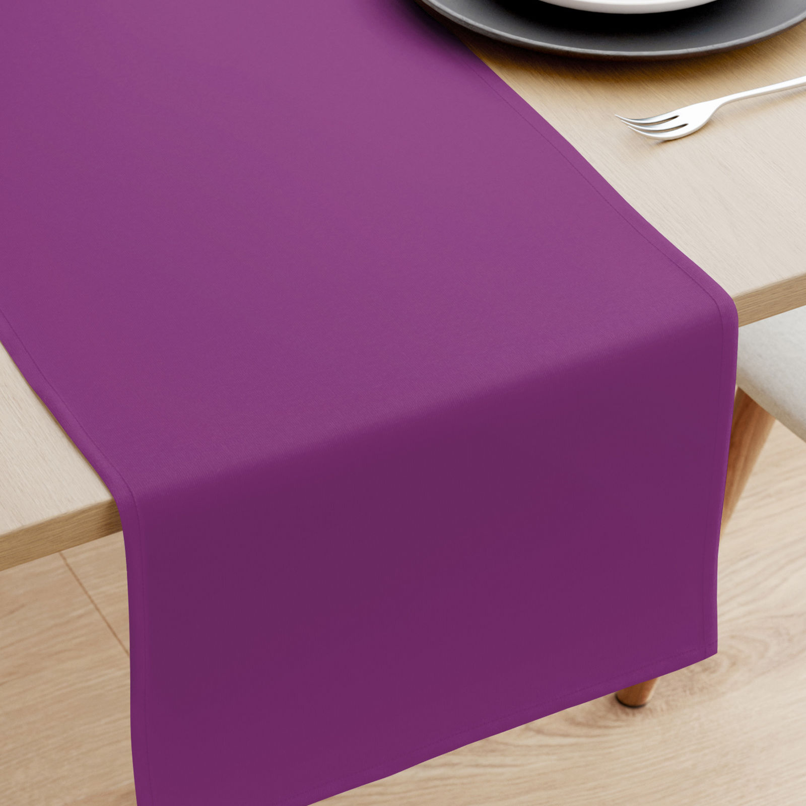 Behúň na stôl 100% bavlnené plátno - fialový