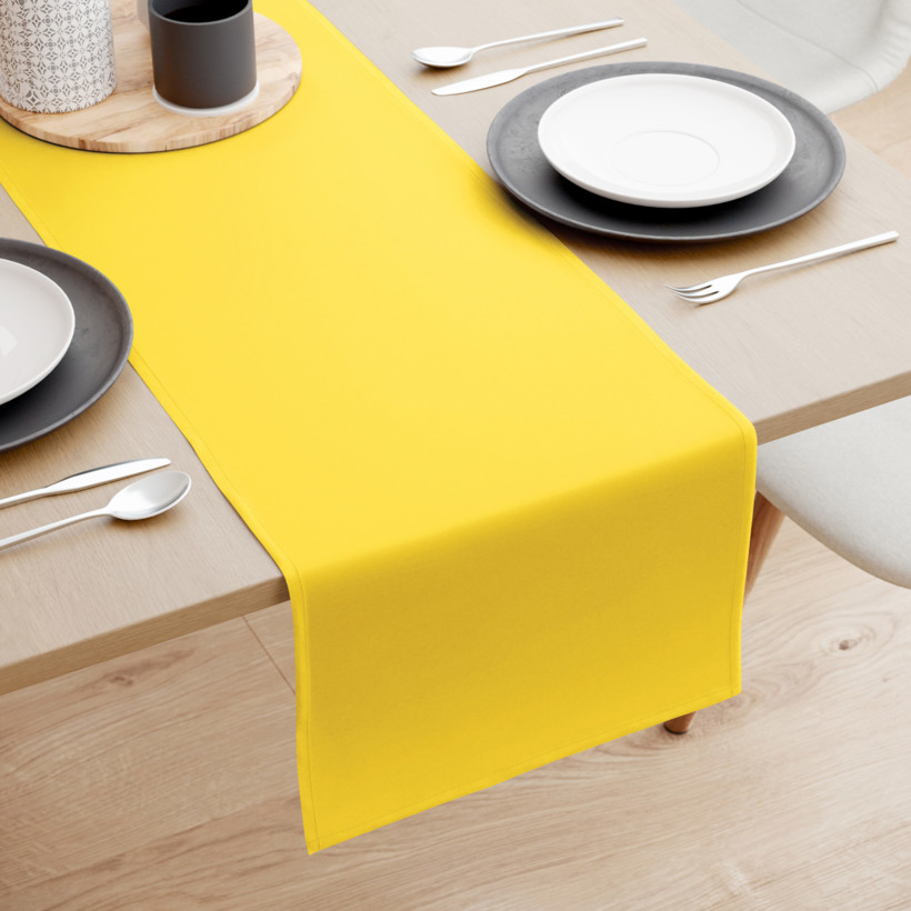 Behúň na stôl 100% bavlnené plátno - žltý