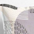 Bavlnená obliečka na vankúš s ozdobným lemom - farebné abstraktné tvary