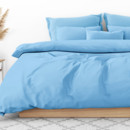 Bavlnené posteľné obliečky - nebesky modré