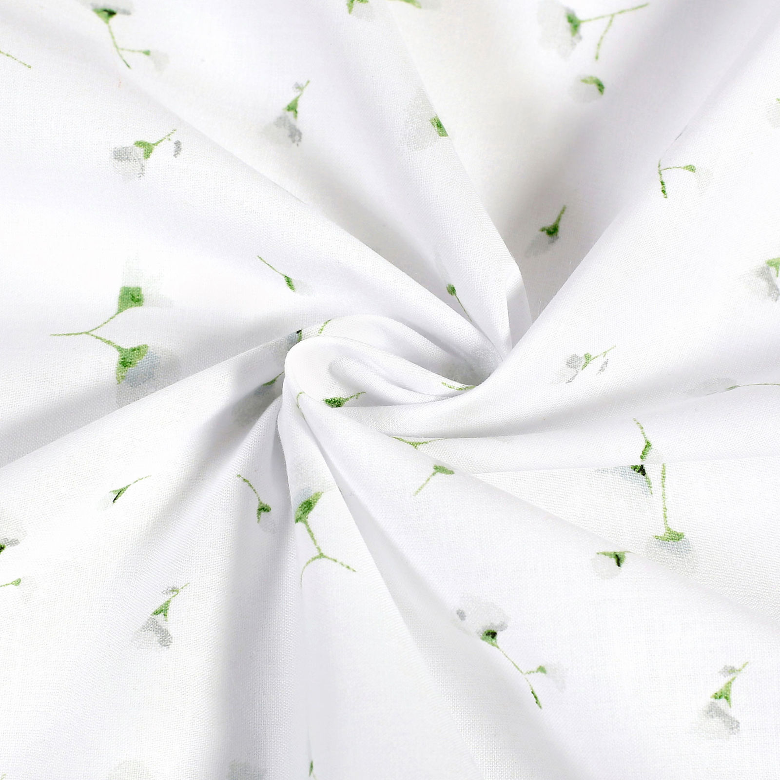 Bavlnené plátno - drobné kvetinky na bielom