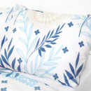 Bavlnené posteľné obliečky Deluxe - mandaly s modrými lístkami