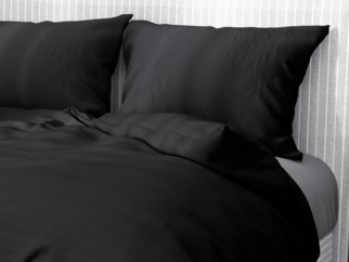 Bavlnené posteľné obliečky - ČIERNE