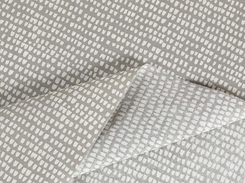 Bavlnené plátno - drobné tvary na sivom