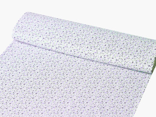 Bavlnené plátno Simona - vzor 854 drobné fialové kvítí - metráž š. 150 cm