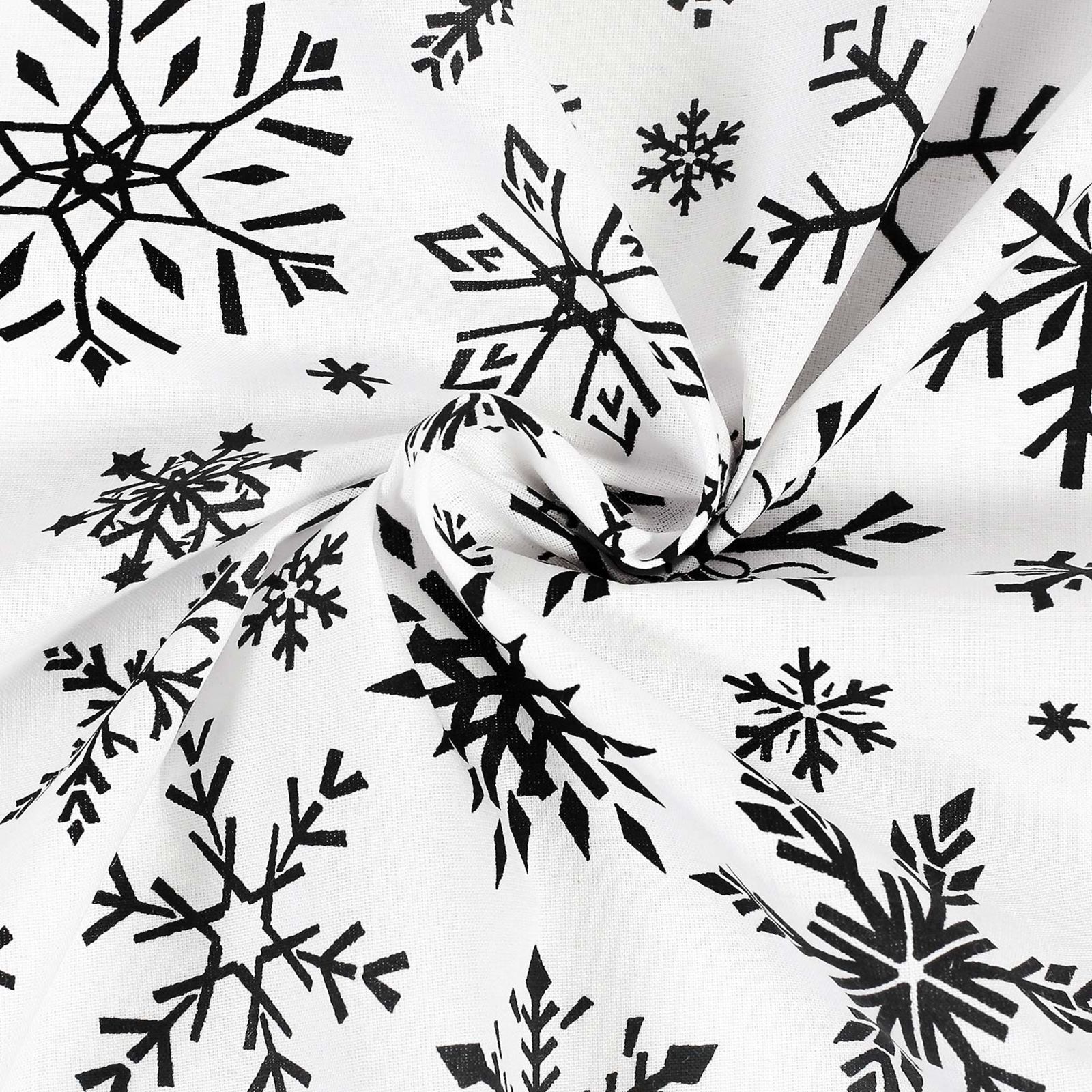 Vianočné bavlnené plátno - snehové vločky