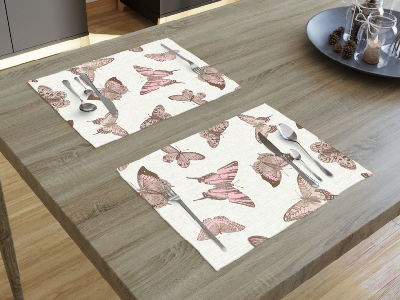 Prestieranie na stôl Loneta - ružoví motýle - sada 2ks
