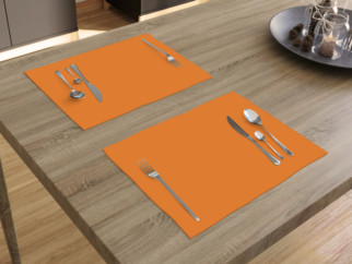 Bavlnené prestieranie na stôl - oranžové - sada 2ks