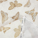 Dekoračná látka Loneta - tyrkysoví motýle - šírka 140 cm