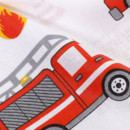 Bavlnené plátno SIMONA - hasičská autá - metráž š. 160cm