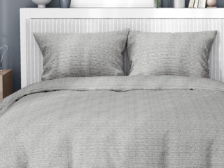 Flanelové posteľné obliečky - vzor 811 drobné tvary na sivom