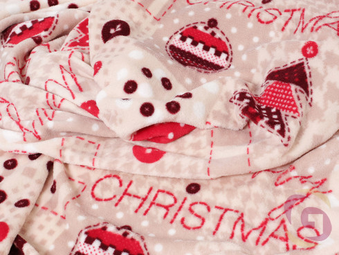 Vianočná deka z mikrovlákna - MERRY CHRISTMAS