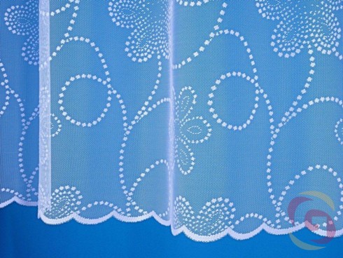 Žakárová záclona vzor kvety - detail 2