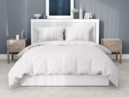 Bavlnené posteľné obliečky - vzor 384 fialové ružičky na bielom