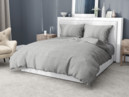 Krepové posteľné obliečky - vzor 811 drobné tvary na sivom