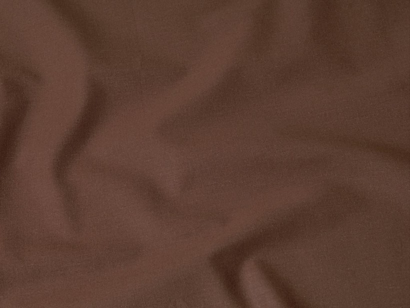 Bavlnená jednofarebná látka - plátno Suzy - tmavo hnedá stará