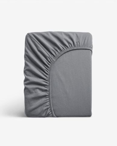 Jersey elastická plachta - tmavo sivá