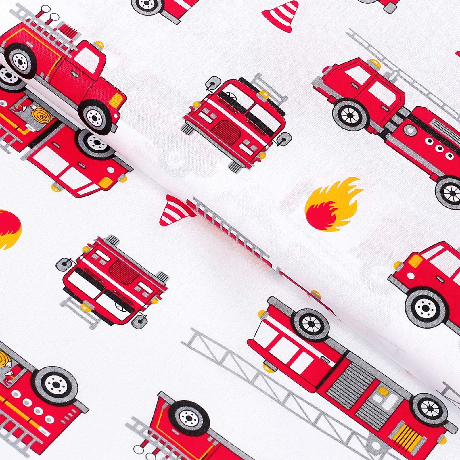 Bavlnené plátno - hasičská autá
