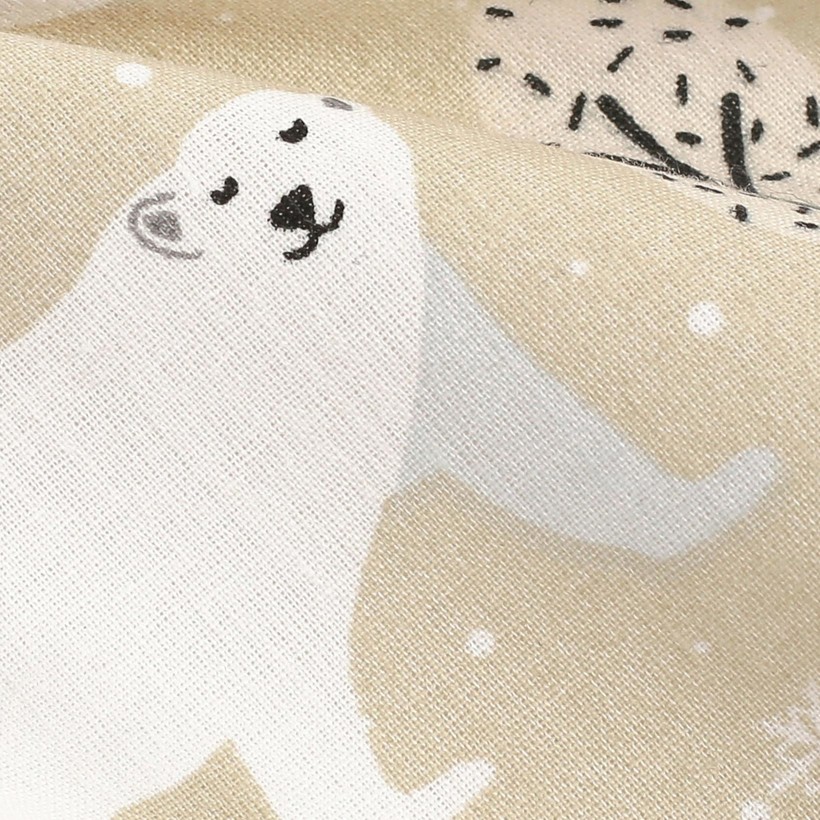 Vianočné bavlnené plátno - ľadové medvede