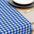Behúň na stôl Menorca - modré a biele kocky