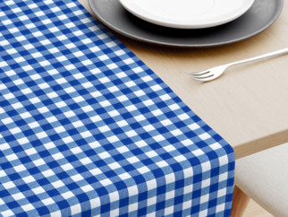 Behúň na stôl Menorca - modré a biele kocky