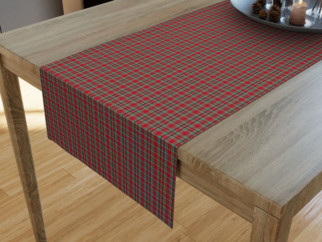 Dekoračný behúň na stôl LONETA - vzor malé červené káro