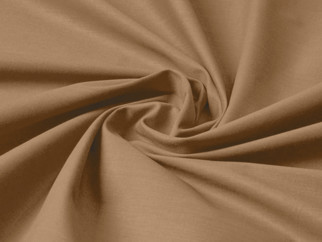 Bavlnená jednofarebná látka - plátno SUZY - hnedá - šírka 145 cm