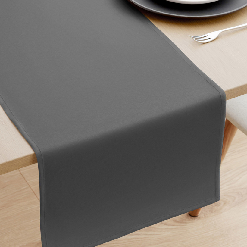 Behúň na stôl 100% bavlnené plátno - tmavo sivý