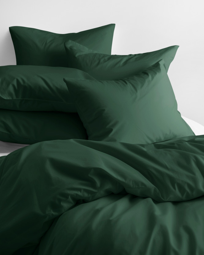 Bavlnené posteľné obliečky - tmavo zelené