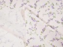 Bavlnené plátno SIMONA - vzor 504 levandule na krémovom - metráž š. 145 cm