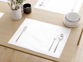 Dekoračné prestieranie na stôl - biele so saténovým leskom - sada 2ks