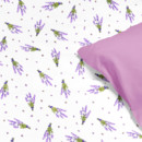 Bavlnené posteľné obliečky Duo - levandule na bielom s lilou