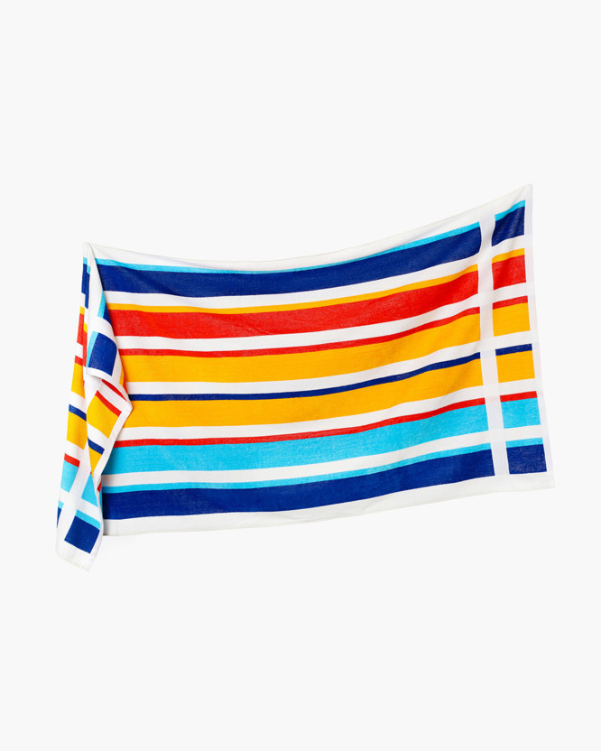 Veľká froté plážová osuška - farebné pruhy 90x180 cm