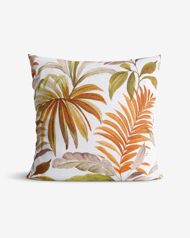 Dekoračná obliečka na vankúš Loneta - farebné palmové listy