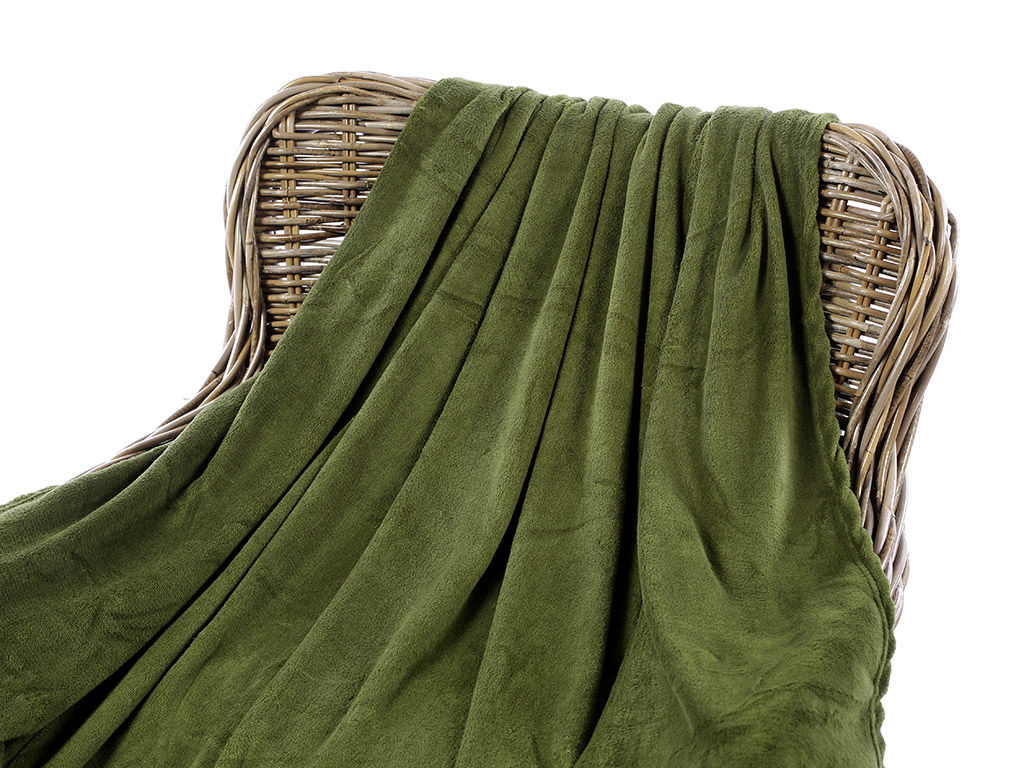 Kvalitná deka z mikrovlákna - machovo zelená