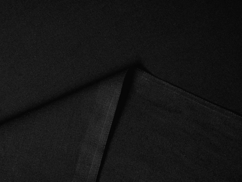 Bavlnená jednofarebná látka - plátno Suzy - čierna