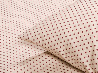Bavlnené posteľné obliečky - vzor 586 červené bodky