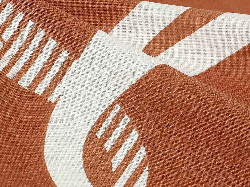 Bavlnené plátno Deluxe - dizajnové laná na škoricovom