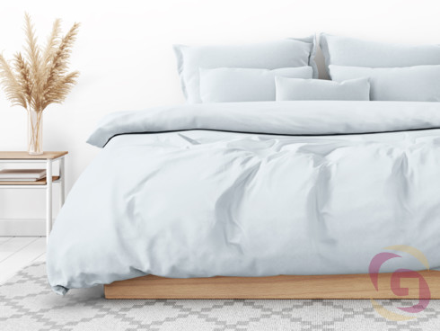 Bavlnené posteľné obliečky - sivomodré