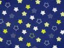 Bavlnené plátno SIMONA - vzor 746 hviezdy na tmavo modrom - metráž š. 160cm
