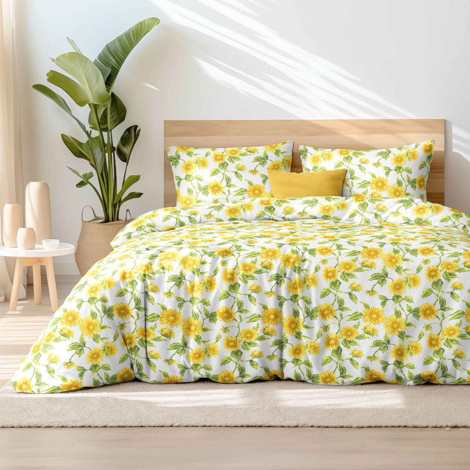 Bavlnené posteľné obliečky - slnečnice