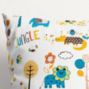 Detská bavlnená obliečka na vankúš - vzor oranžová jungle