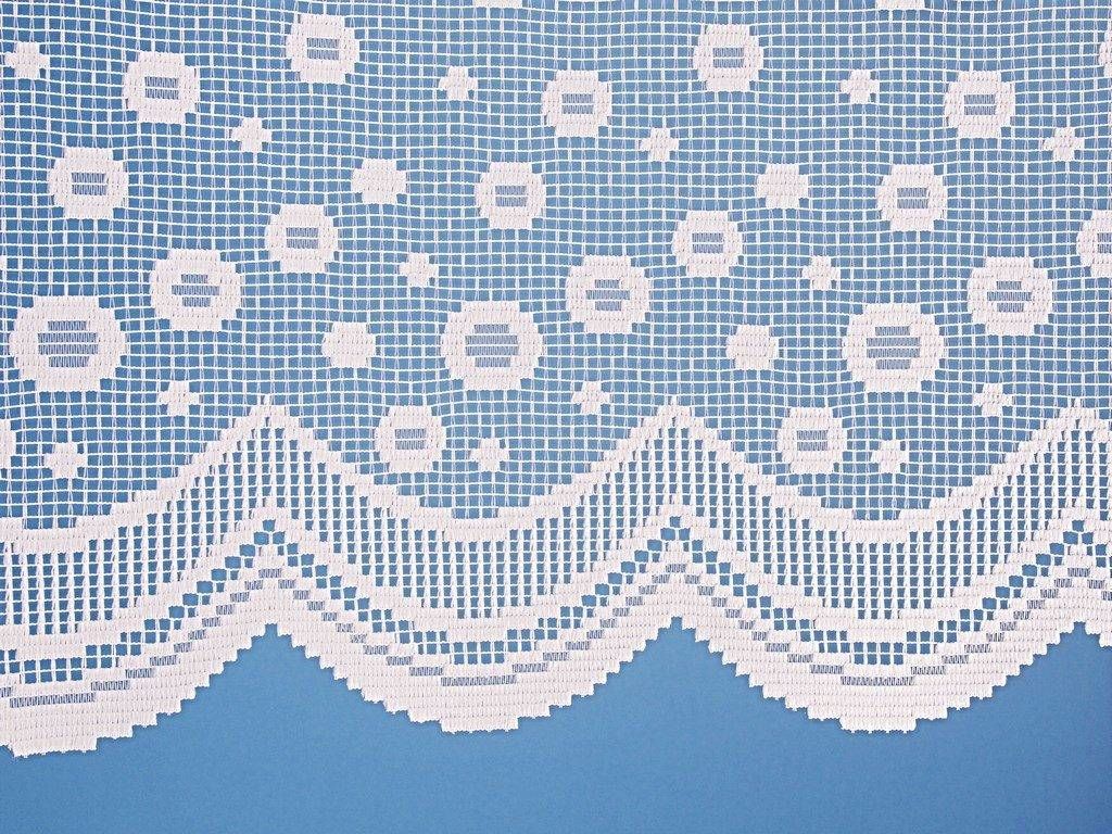 Žakárová záclona Tylex - krúžky - metráž