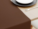 Bavlnený behúň na stôl - tmavo hnedý