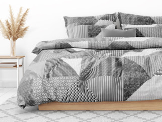 Flanelové posteľné obliečky - vzor 807 kombinácia sivého vzorovania
