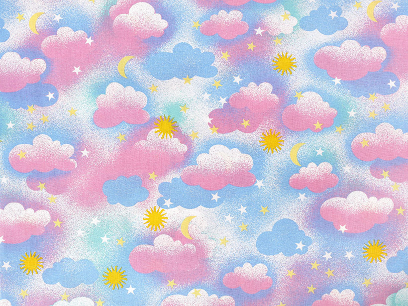 Bavlnené plátno - rozprávková obloha