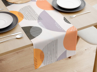 Behúň na stôl 100% bavlnené plátno - farebné abstraktné tvary