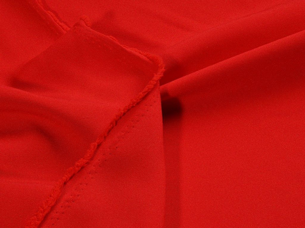 Dekoračná jednofarebná látka Rongo - sýto červená