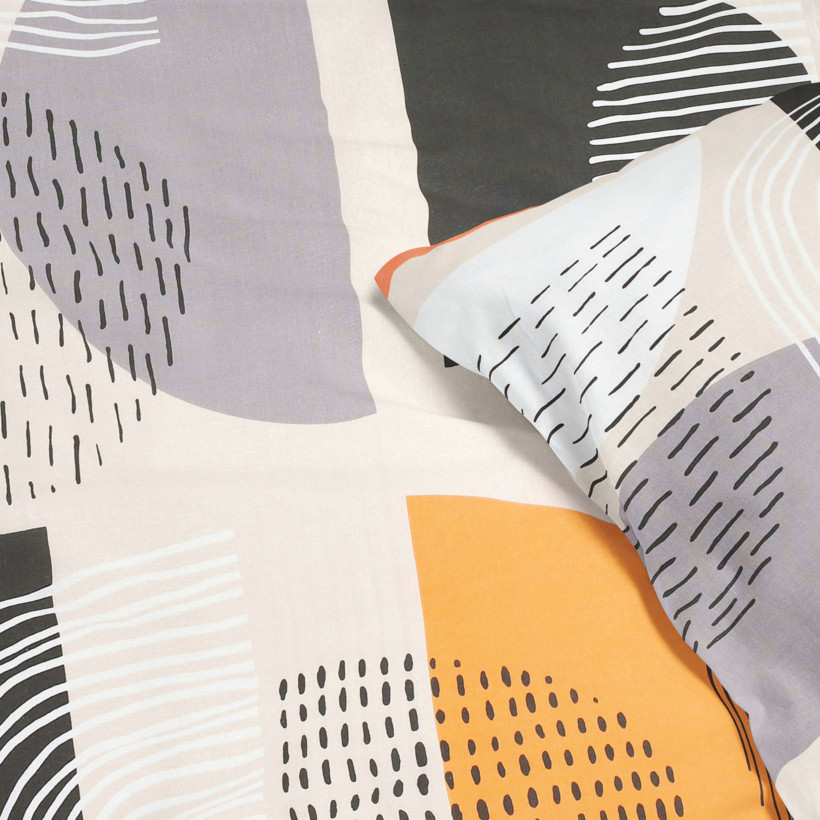 Bavlnené posteľné obliečky - farebné abstraktné tvary